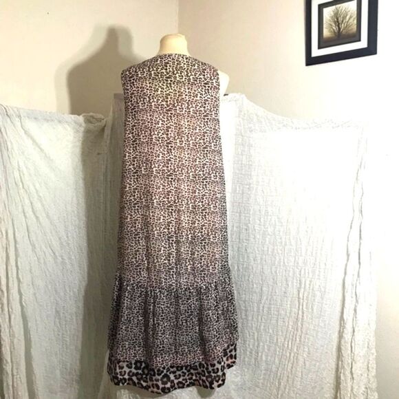Scott & Soda Maison Scotch Leopard Print Silk Trapeze Dress Size M - Picture 5 of 11